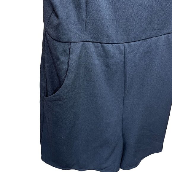 She + Sky Black Cap Sleeve Short Romper Size M Medium - Picture 3 of 7